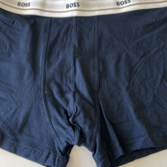 BOSS Men's Bold Logo Cotton Stretch Trunks, Navy, 2XL, NWOT - Picture 4 of 6